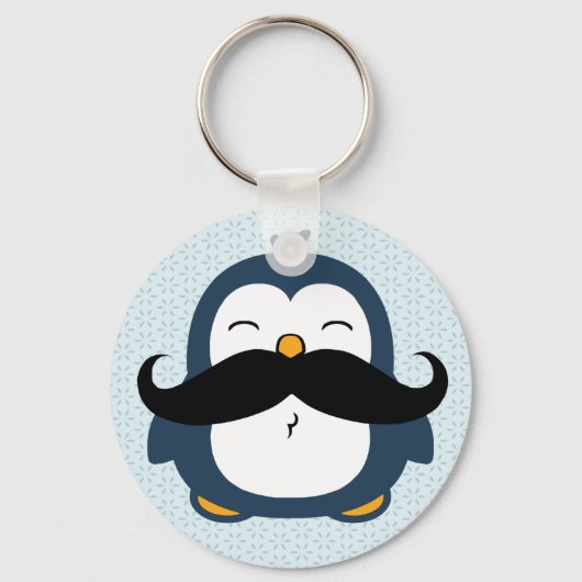 Porte-clés Tendance de la moustache de pingouin (Recto)