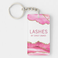 Tendance moderne rose Agate Lash Extensions Beauté