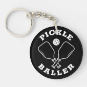 Porte-clés Tendance Pickle Baller Black (Devant)