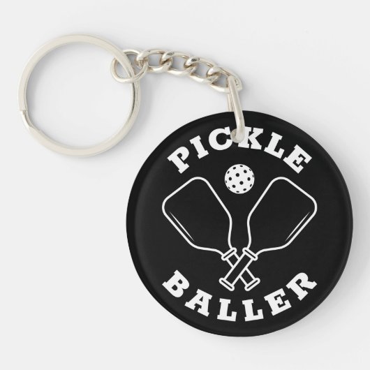 Porte-clés Tendance Pickle Baller Black (Devant)