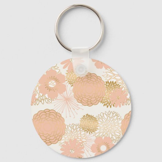Porte-clés tendances modernes fleur brune floraison (Recto)