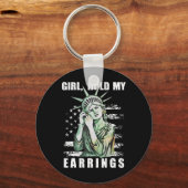 Porte-clés Tenez Mes Boucles D'Oreilles Statue Résiste Subtil (Recto)