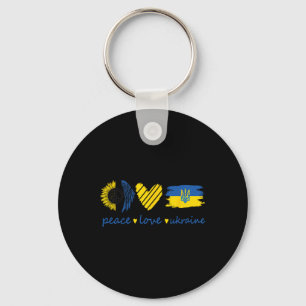 Porte-clés Tenez-vous avec la Paix ukrainienne Amour Ukraine