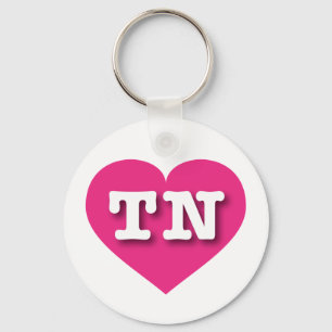 Porte-clés Tennessee Hot Pink Heart - J'aime TN