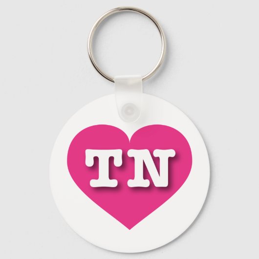 Porte-clés Tennessee Hot Pink Heart - J'aime TN (Recto)