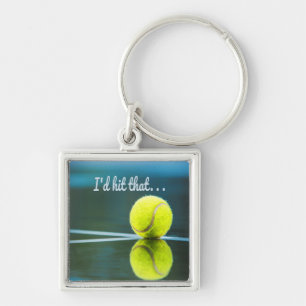 Porte-clés Tennis-ball je frappais ce cadeau drôle