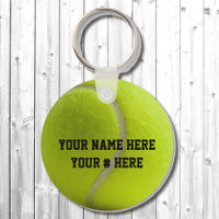 Tennis Ball Porte - clé Personnalisez VOTRE NOM ID