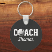 Porte-clés Tennis Coach Custom Name Typography Personalized  (Recto)