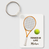 Porte-clés Tennis de texte personnalisé (Recto)