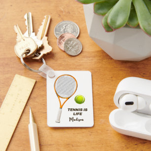 Porte-clés Tennis de texte personnalisé