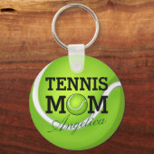 Porte-clés Tennis Maman Nom personnalisé (Recto)