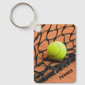 Porte-clés Tennis Monogramme et texte personnalisé (Recto)