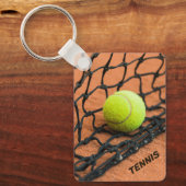 Porte-clés Tennis Monogramme et texte personnalisé (Recto)