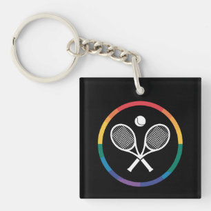 Porte-clés Tennis Sports Arc-en-ciel LGBTQ Fierté Gay Allié