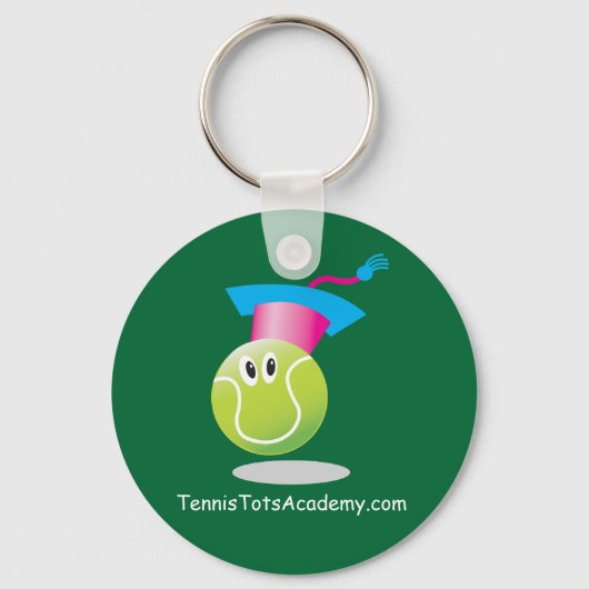 Porte-clés Tennis Tots Academy_Bouncee_personalized_on vert (Recto)