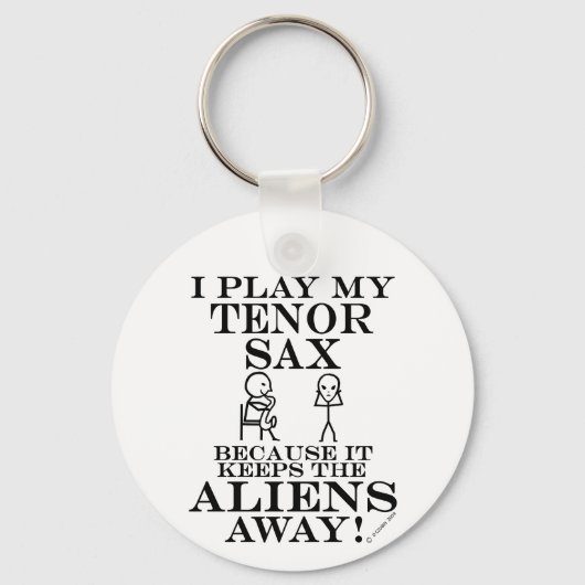 Porte-clés Tenor Sax, Aliens de garde (Recto)
