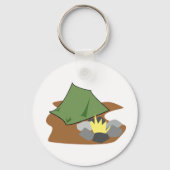 Porte-clés Tente de camping et feu de camp Aventure en plein  (Verso)