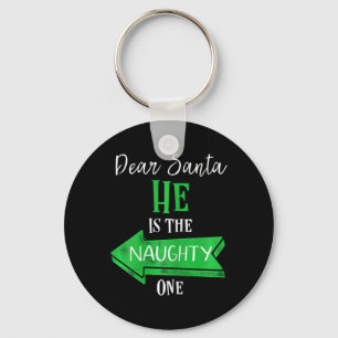 Porte-clés Tenue de Noël assortie pour couples Il est le vila