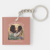 Porte-clés Terracotta élégante arche typographie photo meille (Dos)