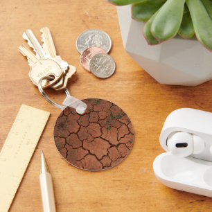 Porte-clés terrain sec et fissuré