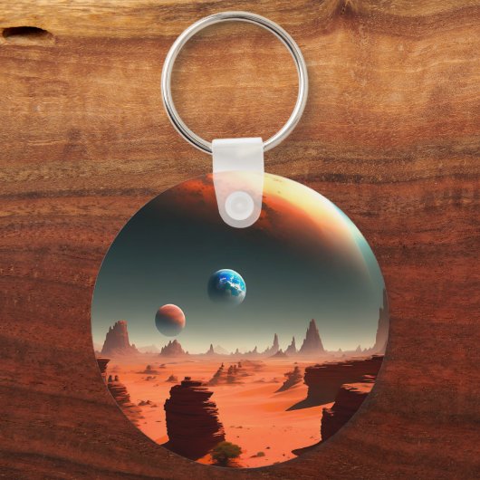 Porte-clés Terre C'Est Mars Appelant, Clavier (Recto)