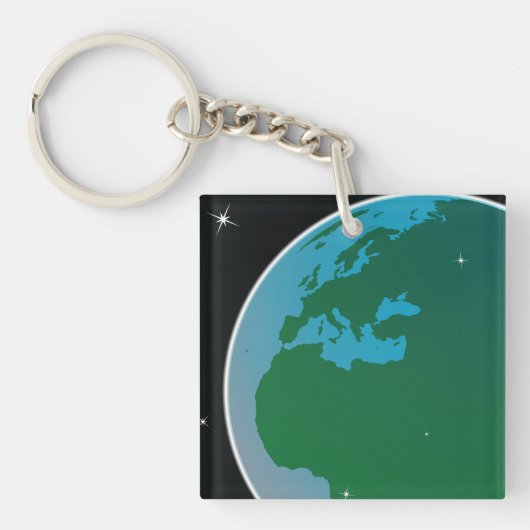 Porte-clés Terre de l'espace (Devant)