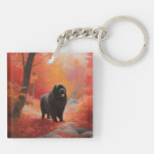 Porte-clés Terre-Neuve en automne Leaves Fall Inspire (Dos)