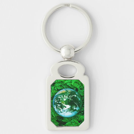 Porte-clés Terre verte - conscience écologique (Devant)