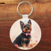 Porte-clés Terrier Australien avec des Roses - Saint-Valentin (Verso)