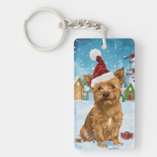 Porte-clés Terrier Australien Noël Merveilleux de Noël 