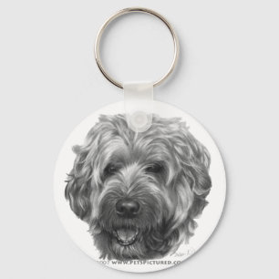Porte-clés Terrier blond comme les blés Doux-Enduit