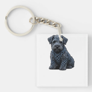 Porte-clés Terrier Blue Kerry Nœud Celtique