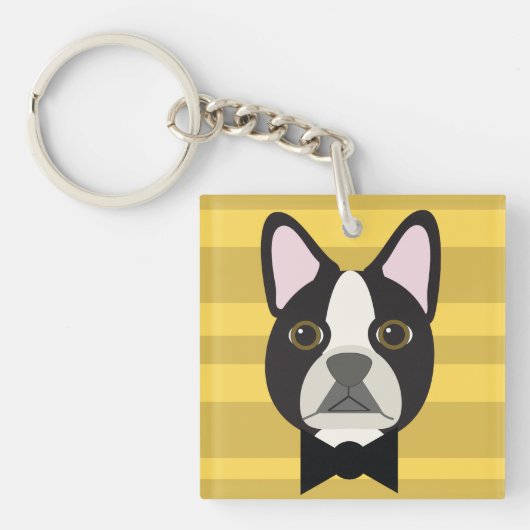 Porte-clés Terrier de Boston (Devant)