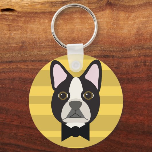 Porte-clés Terrier de Boston (Recto)