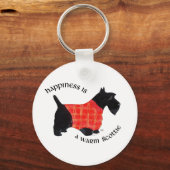 Porte-clés Terrier écossais en Sweat rouge (Recto)