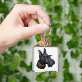Porte-clés Terrier Écossais Heureux (main)
