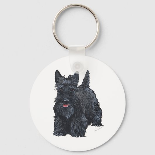 Porte-clés Terrier Écossais joueur (Recto)