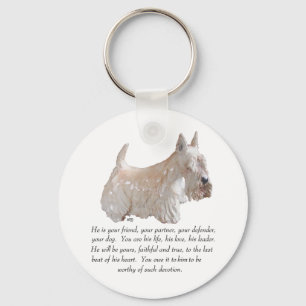 Porte-clés Terrier Ecossais Wheaten - Chien MÂLE