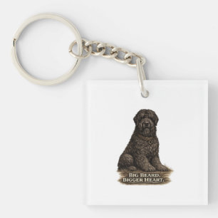 Porte-clés Terrier Noir Russe – Grande Barbe Grand Cœur