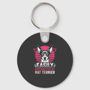 Porte-clés Terrier Rat Facilement Distrait Chien Rétro
