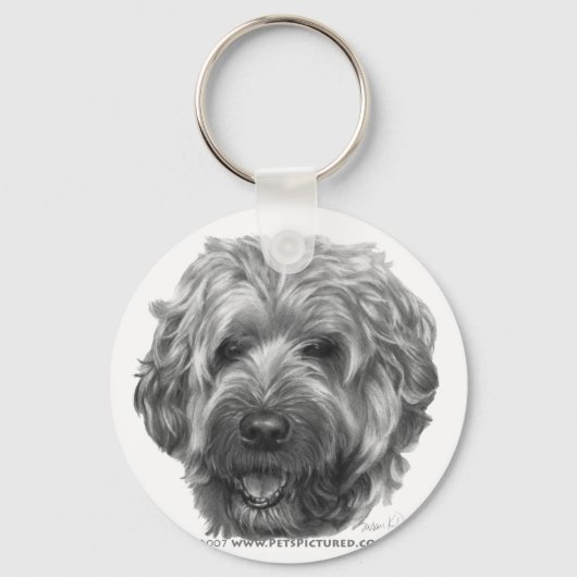 Porte-clés Terrier roux à couche molle (Recto)