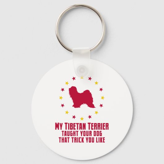 Porte-clés Terrier tibétain (Recto)