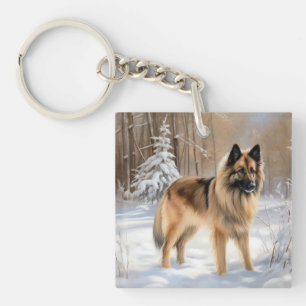 Porte-clés Tervuren Belge Qu'il neige Noël