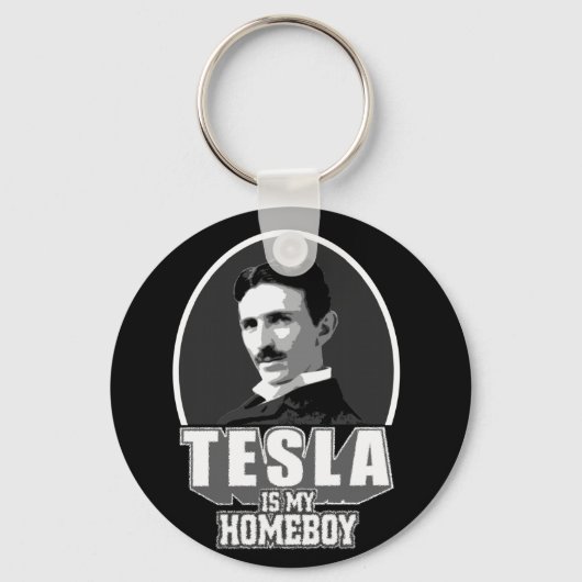 Porte-clés Tesla est mon pote (Recto)