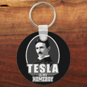 Porte-clés Tesla est mon pote (Recto)