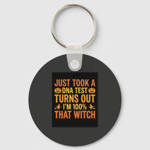 Porte-clés Test ADN de sorcière d'Halloween Design drôle