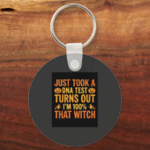 Porte-clés Test ADN de sorcière d'Halloween Design drôle (Recto)