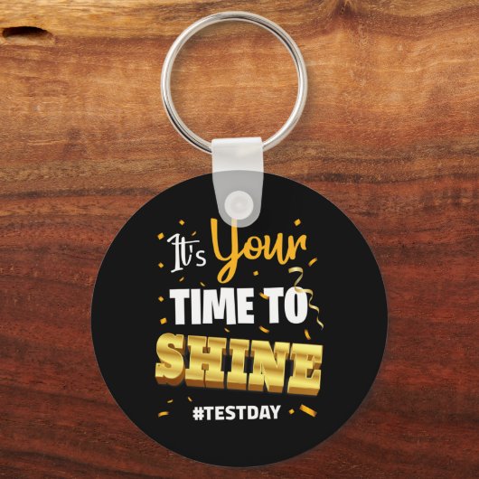 Porte-clés Test Day Enseignant Tester l'école Votre temps à S (Recto)