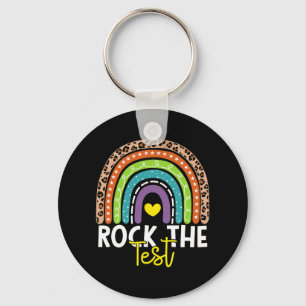 Porte-clés Test Day Rock The Test Rainbow Teacher Test Day