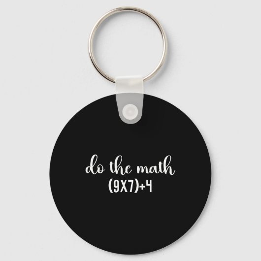 Porte-clés Test de maths drôle faites le professeur de maths, (Recto)